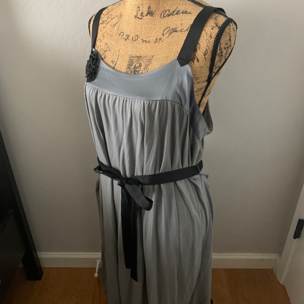 Grey and black jersey dress